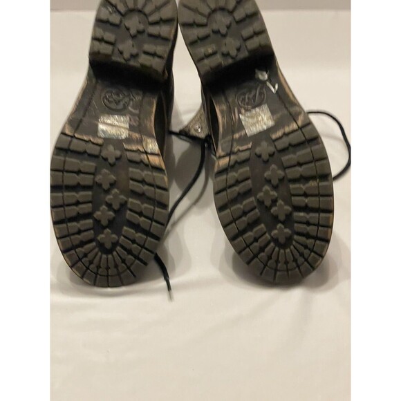 Lucky Brand COMBAT Boots Women Sz 6 METALLIC GOLD/COPPER/BRONZE - Picture 9 of 13